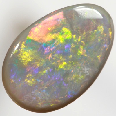 SOLID SEMI BLACK OPAL Sparkling bright red, copper orange and golden yellow